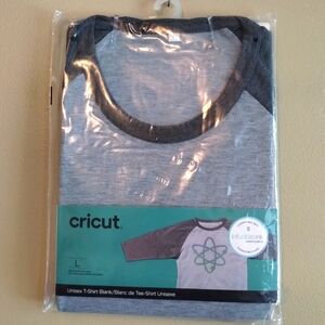 Cricut Unisex Adult T-Shirt Sublimation Blank Dark Gray/Light Heathered Gray NEW